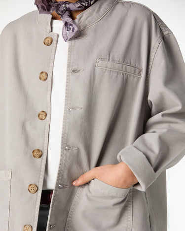 MAO COLLAR JACKET IRON GREY