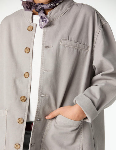 MAO COLLAR JACKET IRON GREY