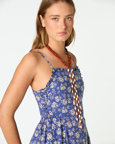 STRAPPY WAVE PRINT DRESS