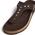 RHOMBUS STUD SANDAL BROWN