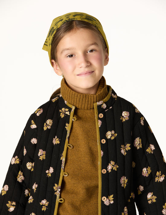 ANTHRACITE FLOWER BOMBER JACKET