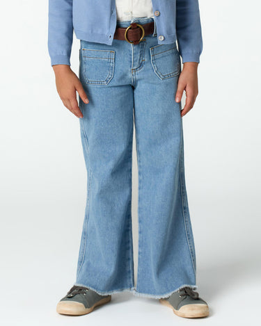 BLUE DENIM POCKET TROUSERS