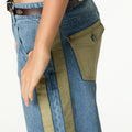 BLUE DENIM CONTRAST STRAP