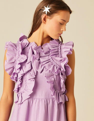 LILAC RUFFLE DRESS