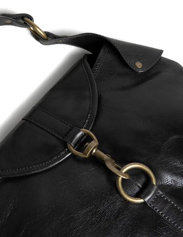 BLACK FLAP BAG