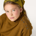 TURTLENECK SWEATER WITH BUTTONS CURRY