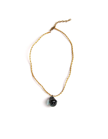 GREEN TEARDROP NECKLACE