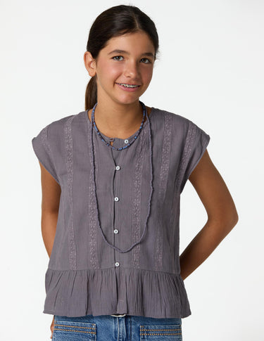 OVERCAST LACE V-NECK SHIRT