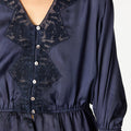 CAMISA ABULLONADA LACE MIDNIGHT BLUE