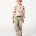 Gray denim cargo pants