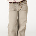 Gray denim cargo pants