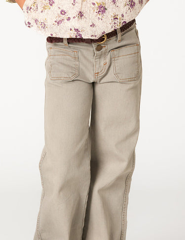 Pantalón bolsillos vaquero gris