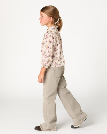 Gray denim cargo pants