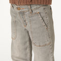 Light gray denim wide leg pants