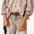 Gray denim pocket trousers
