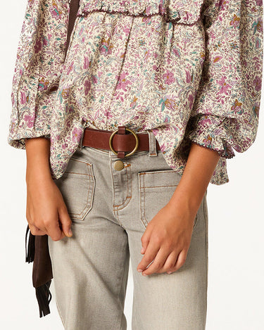 Gray denim pocket trousers