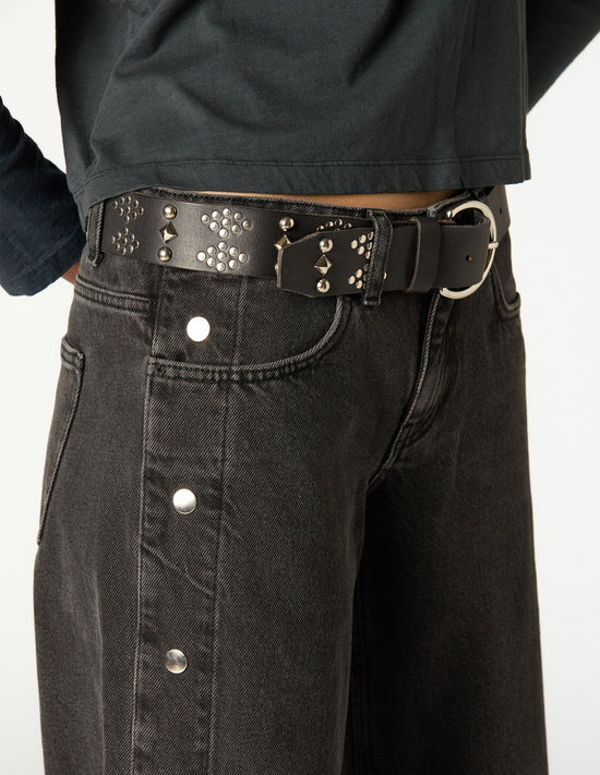 PANTALÓN BOTONES LATERALES ANTRACITA