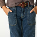 WIDE LEG DENIM PANTS