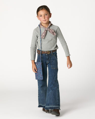 WIDE LEG DENIM PANTS