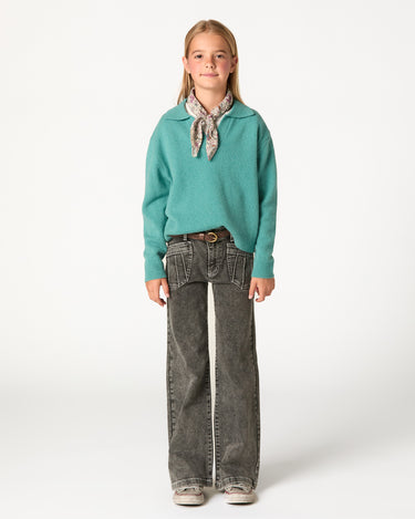 PANTALÓN GRIS BOLSILLOS COSTURAS