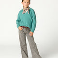 GRAY CROSSED POCKET TROUSERS