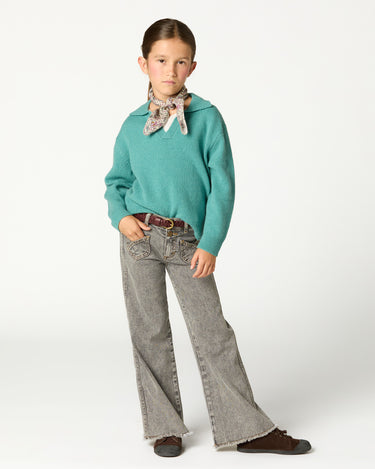 GRAY CROSSED POCKET TROUSERS