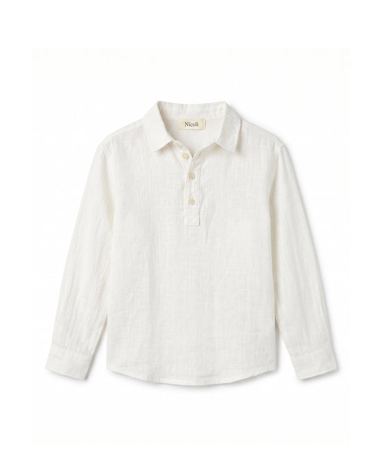 WHITE LINEN SHIRT