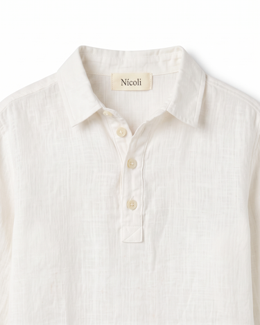WHITE LINEN SHIRT