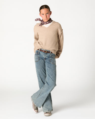 PANTALÓN AZUL BOLSILLOS COSTURAS