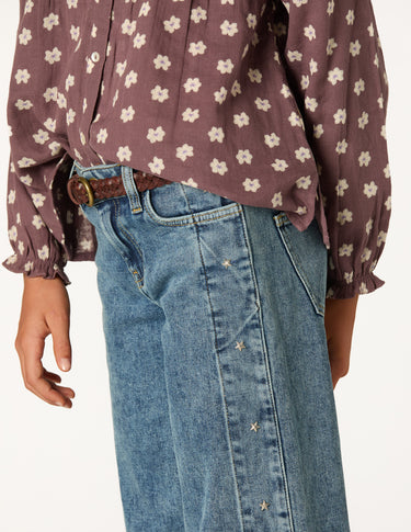 PANTALÓN ESTRELLAS LATERAL VAQUERO AZUL