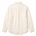 WHITE LINEN V-NECK SHIRT