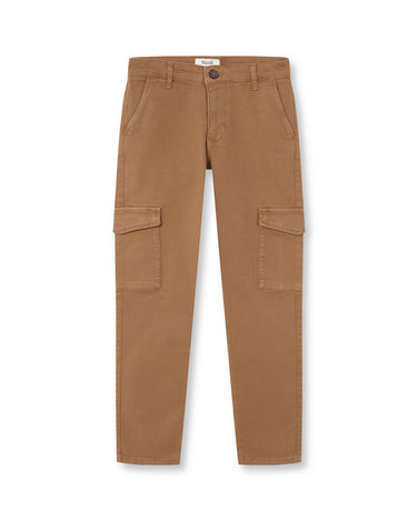 KHAKI LONG CARGO TROUSERS