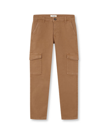 KHAKI LONG CARGO TROUSERS
