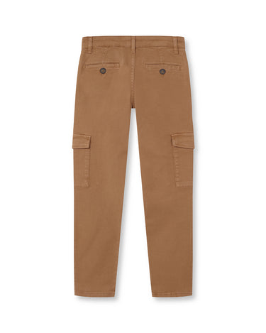 KHAKI LONG CARGO TROUSERS