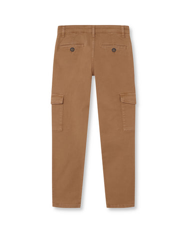 KHAKI LONG CARGO TROUSERS