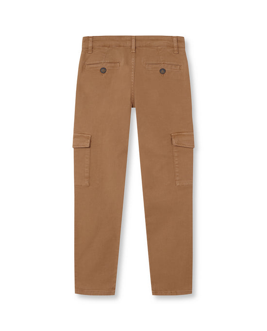 KHAKI LONG CARGO TROUSERS