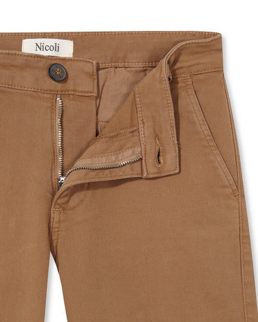KHAKI LONG CARGO TROUSERS