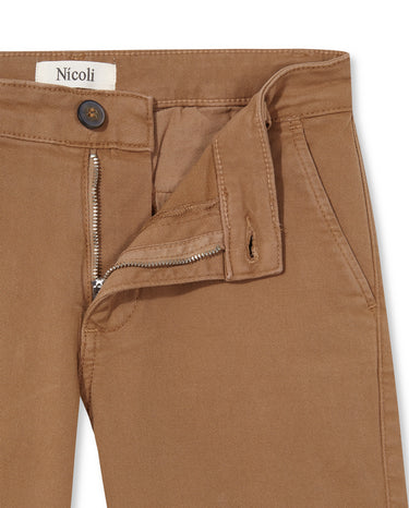 KHAKI LONG CARGO TROUSERS