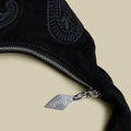PAISLEY SMOKE SUEDE BAG