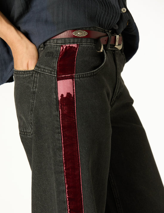 THIN CHERRY COWBOY BELT