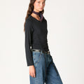 SMOCKED STRAPPY RUCHED T-SHIRT