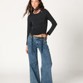 SMOCKED STRAPPY RUCHED T-SHIRT