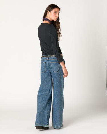 SMOCKED STRAPPY RUCHED T-SHIRT