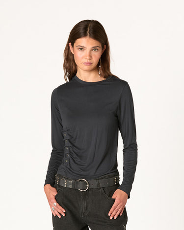 CAMISETA BOTONES LATERALES SMOKE