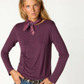 SIDE BUTTON T-SHIRT AMETHYST