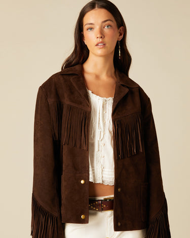 SUEDE FRINGED JACKET