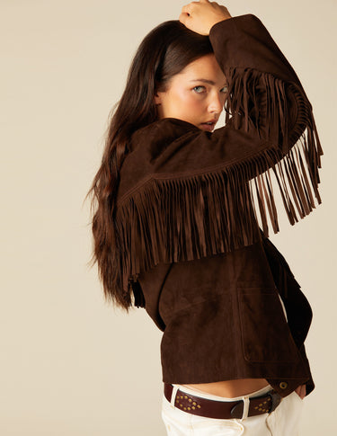 SUEDE FRINGED JACKET