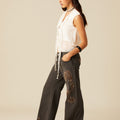 TOP LAZOS ENCAJES CRUDO