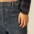 DENIM BOTONES CINTURILLA AZUL