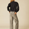 DENIM BOTONES CINTURILLA GRIS CLARO